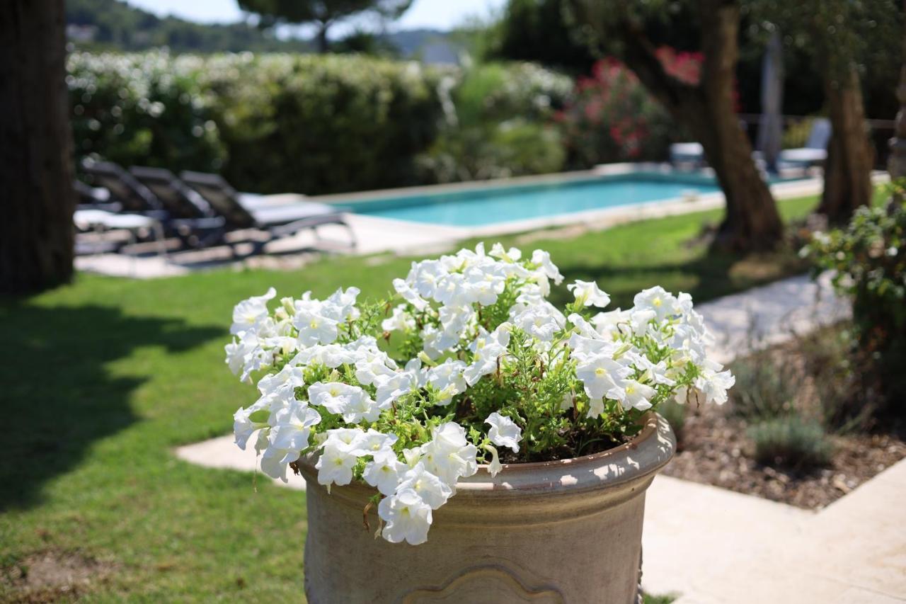 L'Elegante Bastide En Pierre Avec Vue Sur Le Vieux Village De Mougins Eksteriør bilde