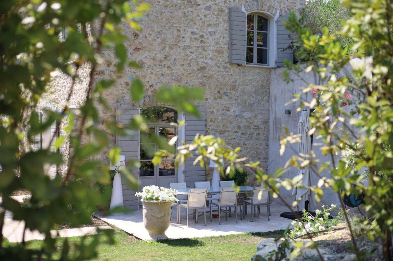 L'Elegante Bastide En Pierre Avec Vue Sur Le Vieux Village De Mougins Eksteriør bilde